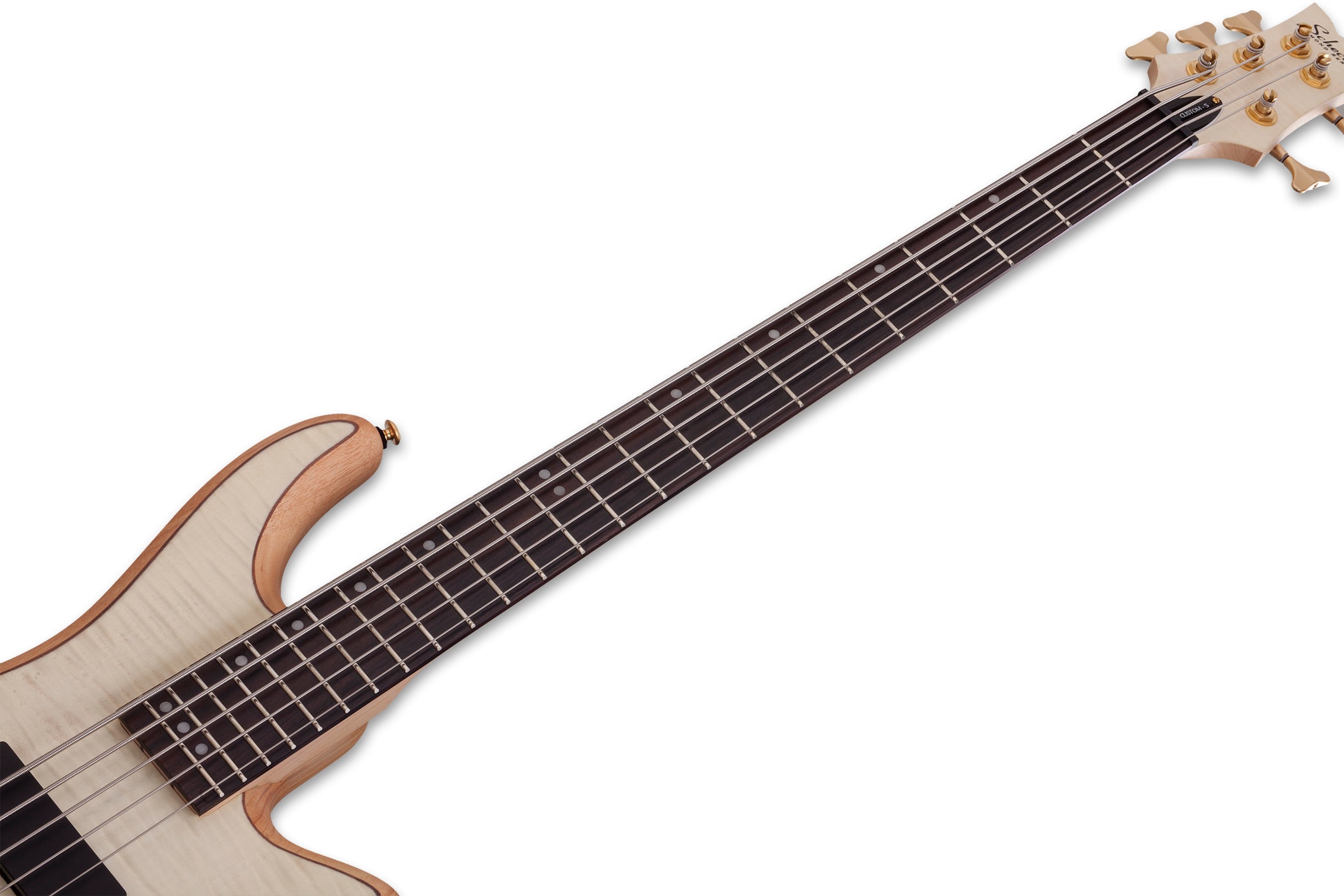 Schecter STILETTO-CST-5-LH-NAT Natural Satin 5 String Bass with EMG HZ Pickups 2542-SHC