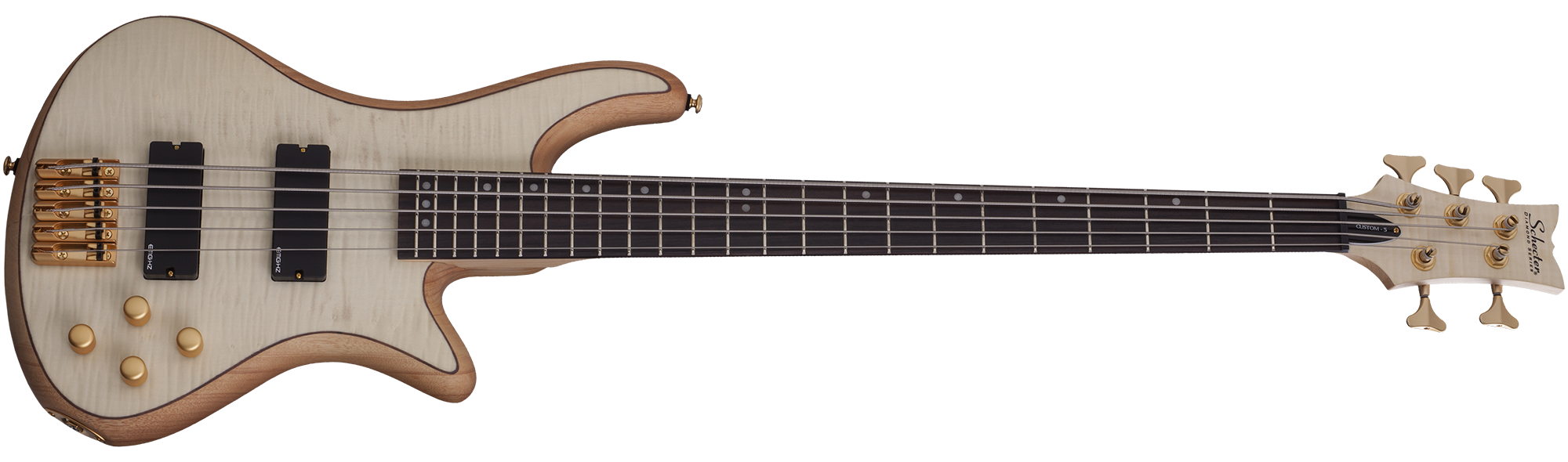 Schecter STILETTO-CST-5-NAT Natural Satin 5 String Bass with EMG HZ Pickups 2541-SHC