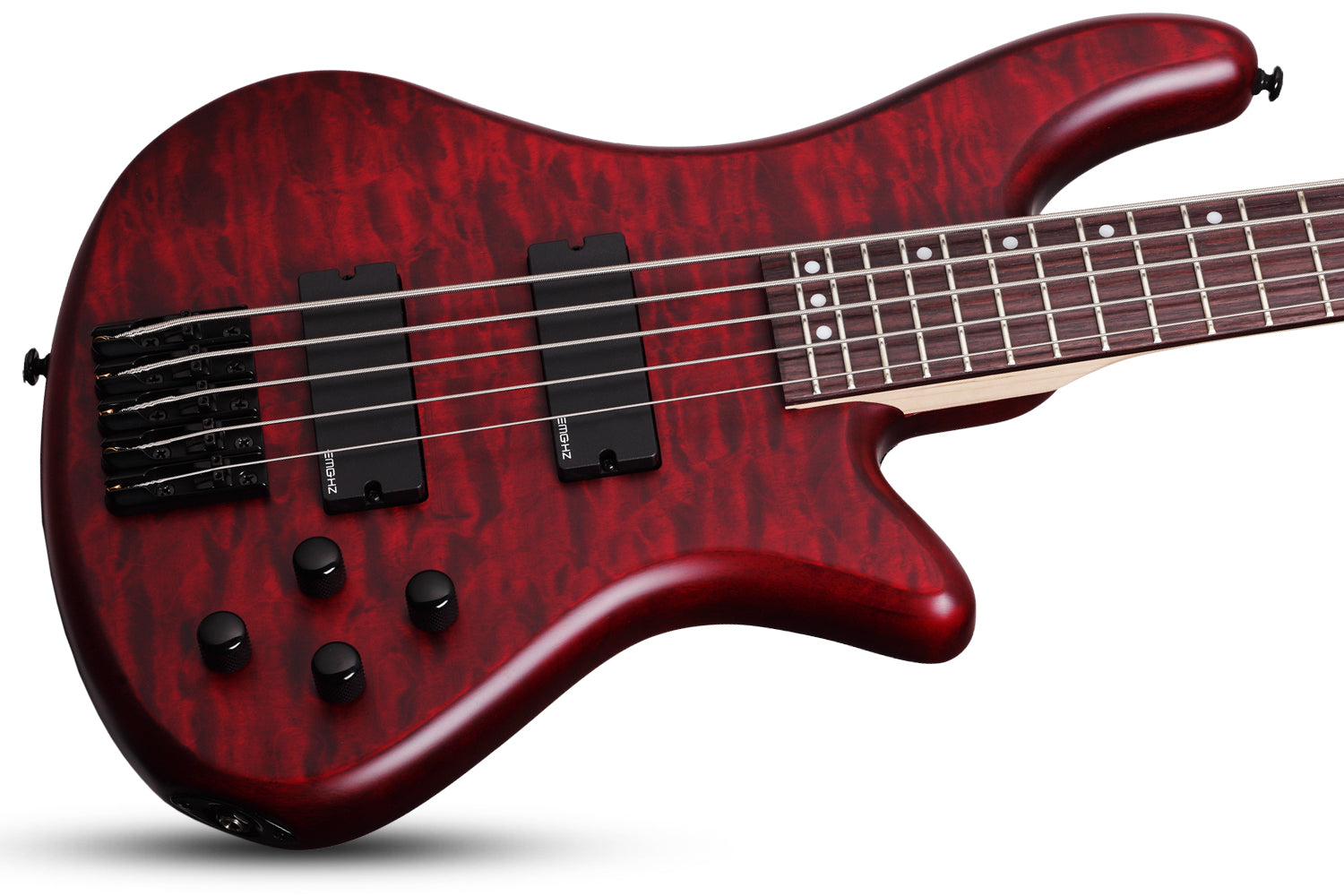 Schecter STILETTO-CST-5-VRS Vampire Red 5 String Bass with EMG HZ Pickups 2538-SHC