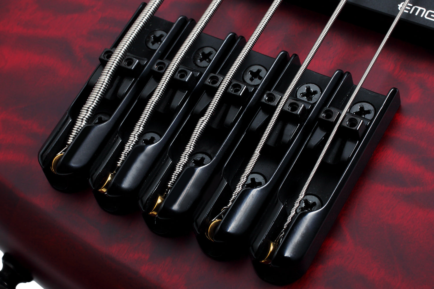 Schecter STILETTO-CST-5-VRS Vampire Red 5 String Bass with EMG HZ Pickups 2538-SHC