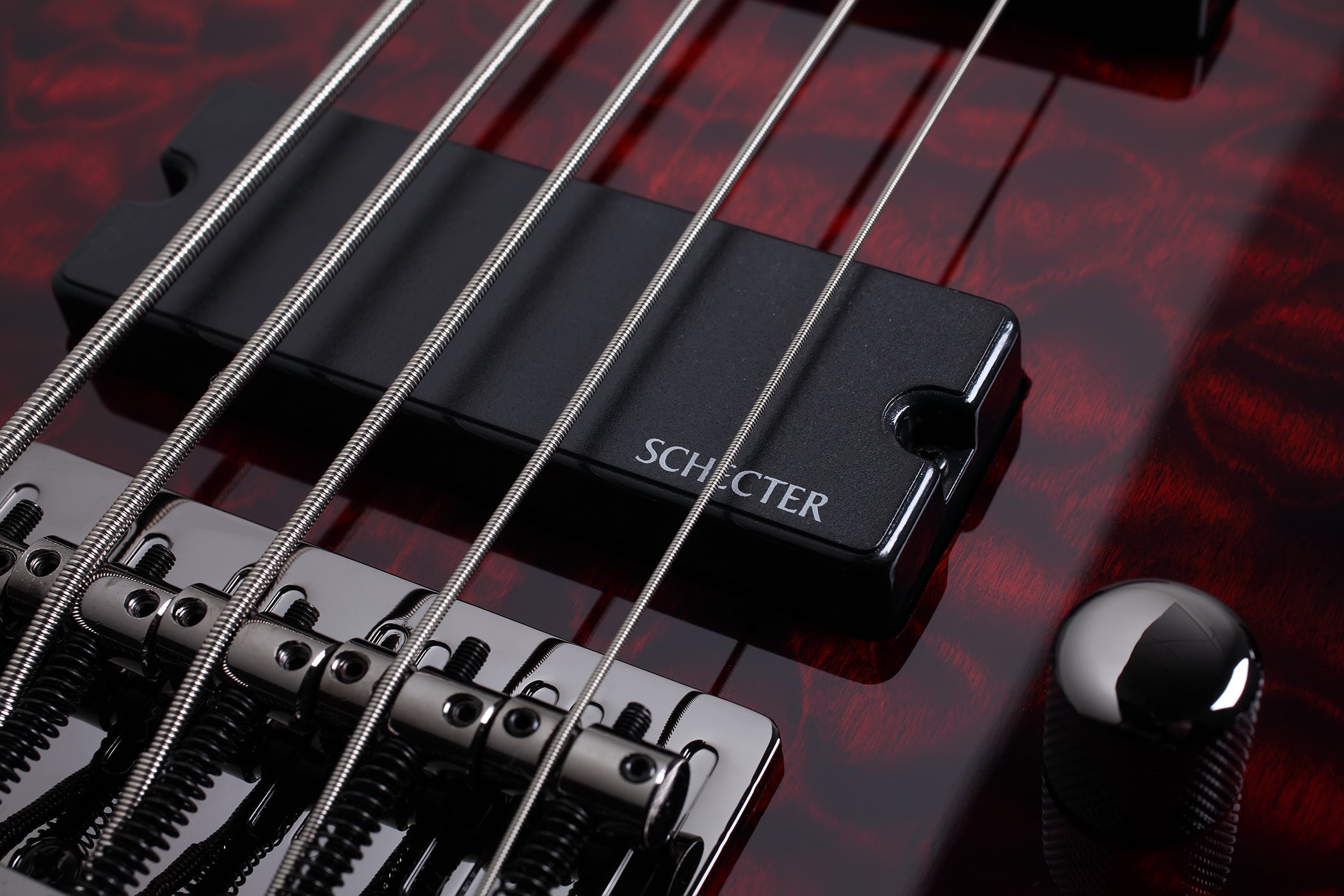 Schecter STILETTO EXT 5 BCH Black Cherry 5 String Bass with Schecter Diamond Bass 2502-SHC