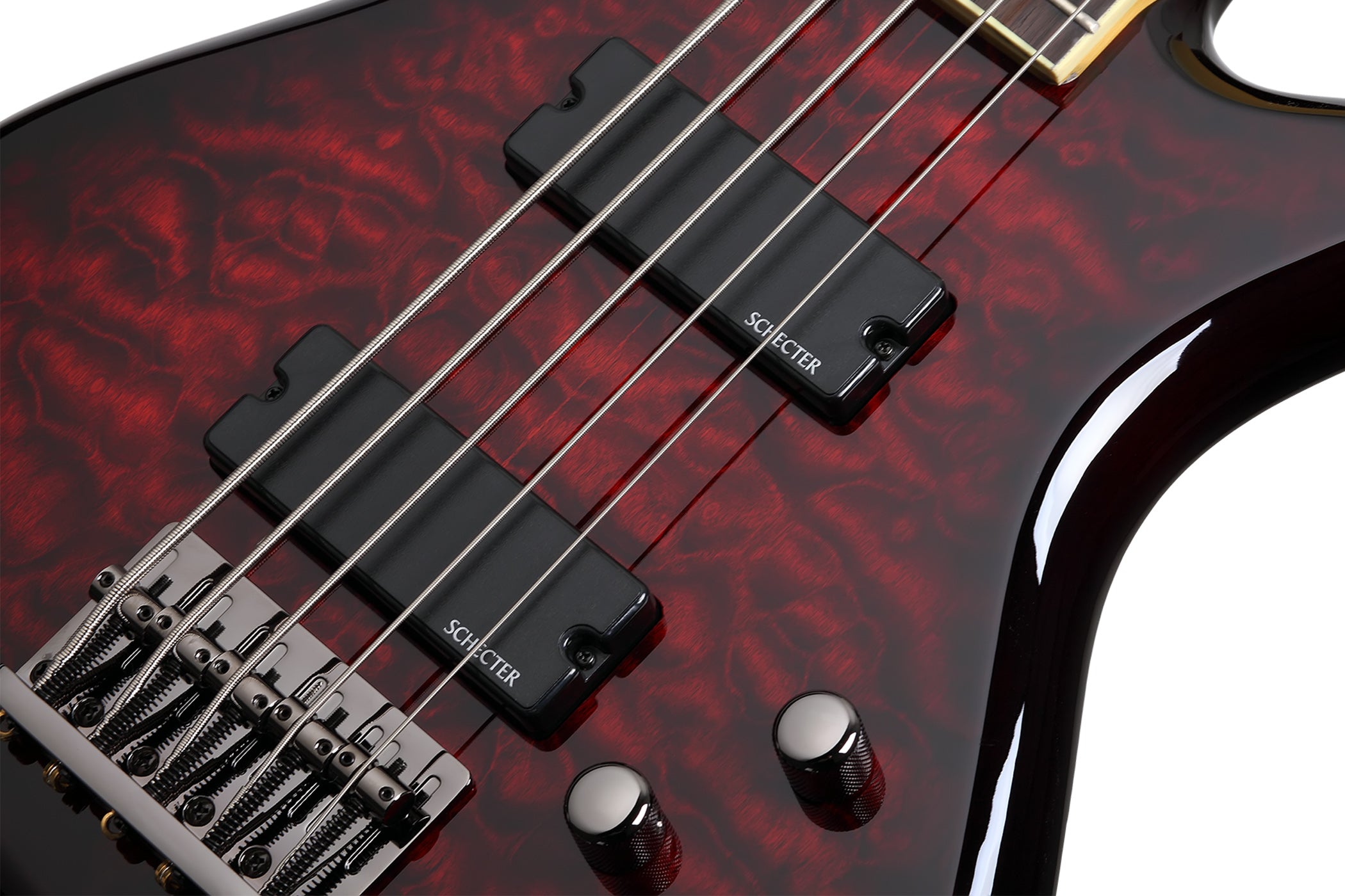 Schecter STILETTO EXT 5 BCH Black Cherry 5 String Bass with Schecter Diamond Bass 2502-SHC