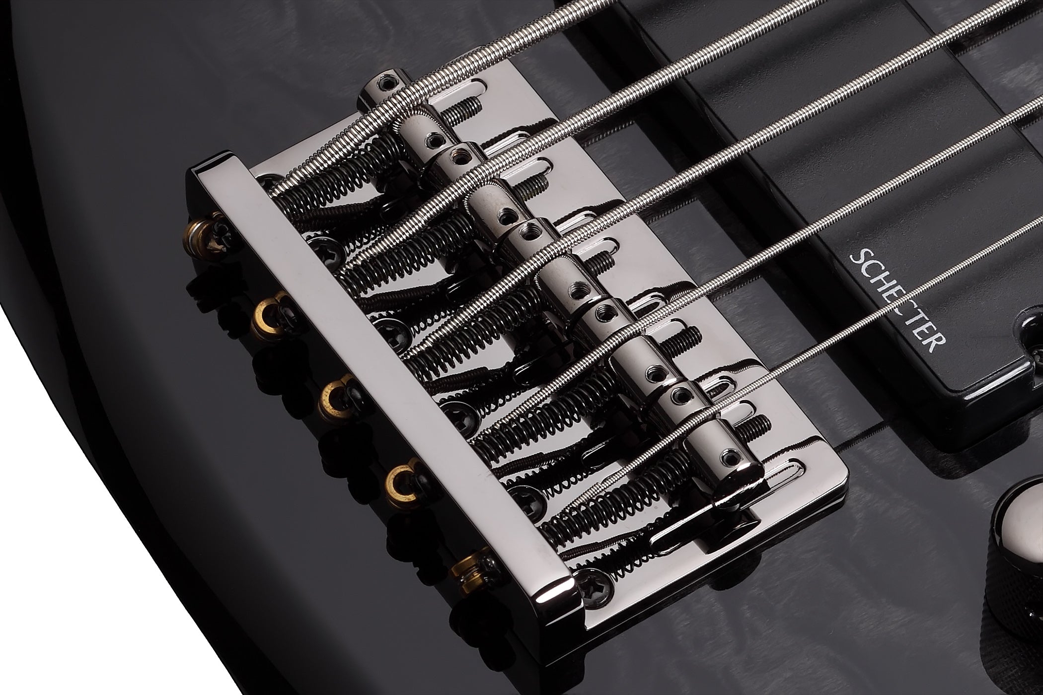 Schecter STILETTO-EXT-5-STBLK See Thru Black 5 String Bass with Schecter Diamond Bass 2504-SHC