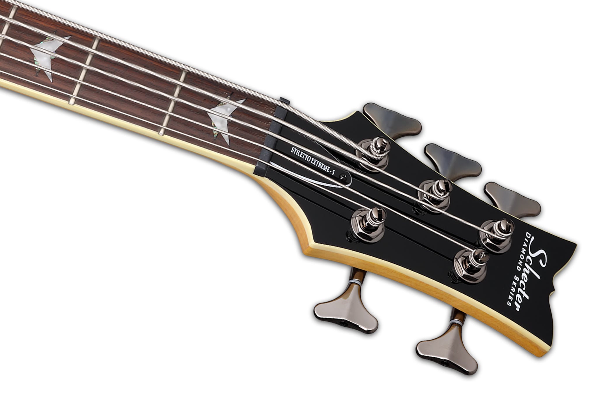 Schecter STILETTO-EXT-5-STBLK See Thru Black 5 String Bass with Schecter Diamond Bass 2504-SHC