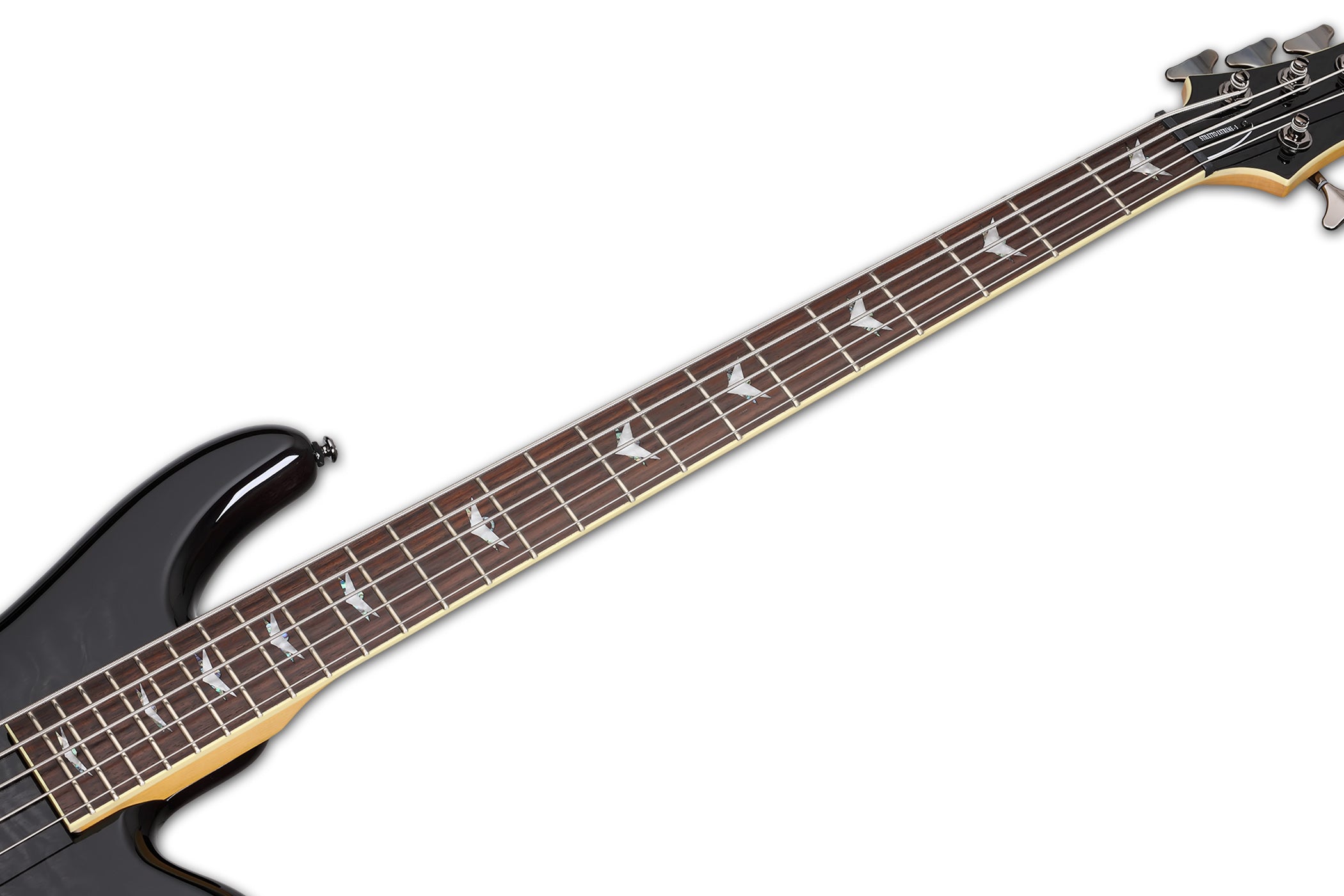 Schecter STILETTO-EXT-5-STBLK See Thru Black 5 String Bass with Schecter Diamond Bass 2504-SHC