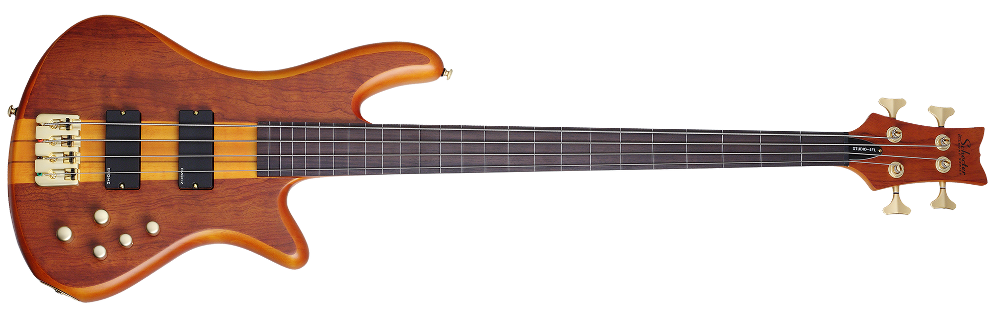 Schecter STILETTO STU 4FL HSN Honey Satin 4 String Bass with EMG Schecter STILETTO STU 4FL HSN Honey Satin 4 String Bass with EMG