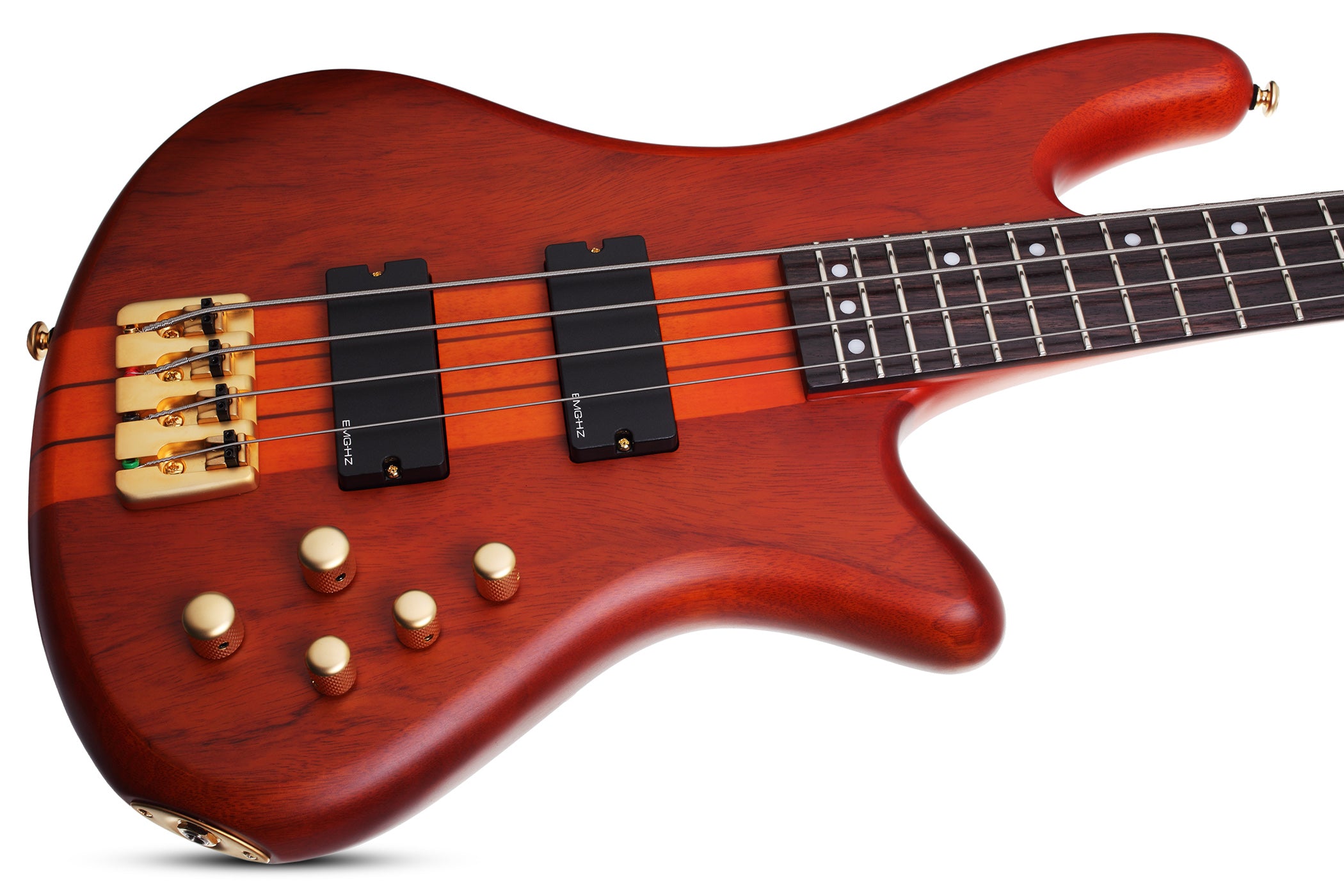 Schecter STILETTO-STU-4-HSN Honey Satin 4 String Bass with EMG HZ Pickups 2710-SHC