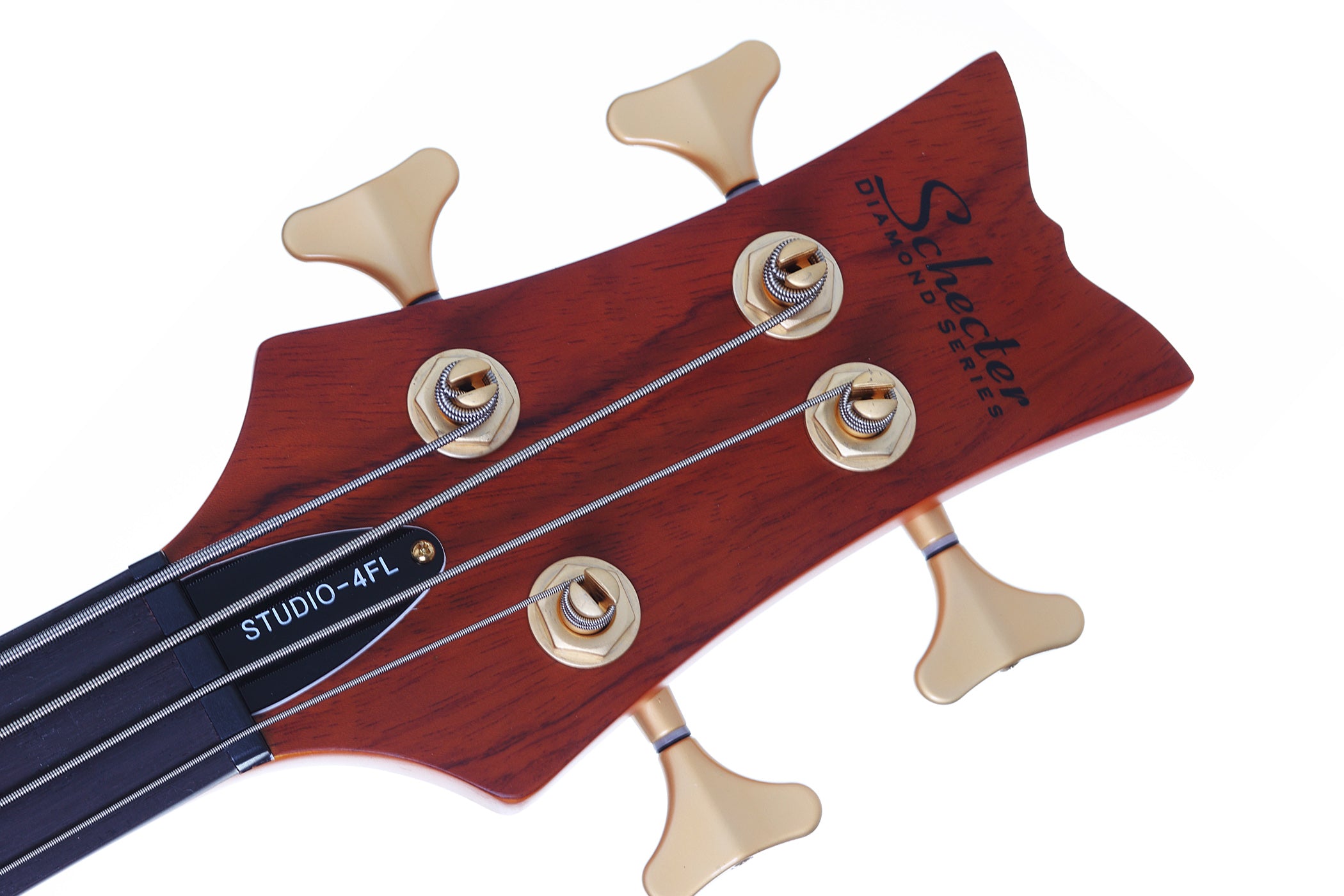 Schecter STILETTO STU 4FL HSN Honey Satin 4 String Bass with EMG HZ Pickups 2750-SHC