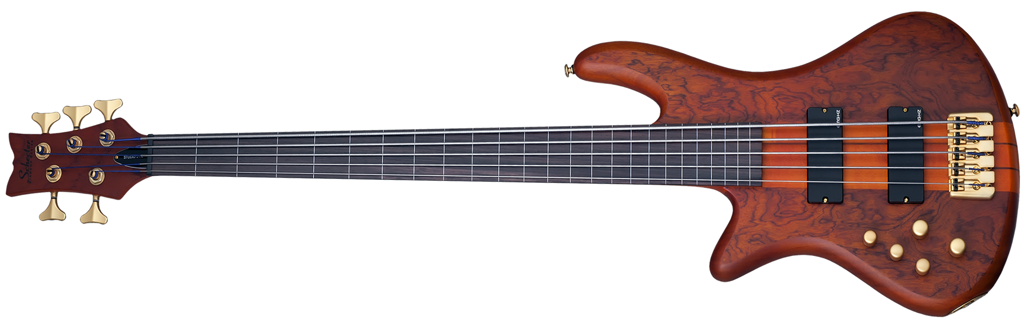 Schecter SSTILETTO-STU-5FL-LH-HSN Left Handed Honey Satin 5 String Schecter SSTILETTO-STU-5FL-LH-HSN Left Handed Honey Satin 5 String