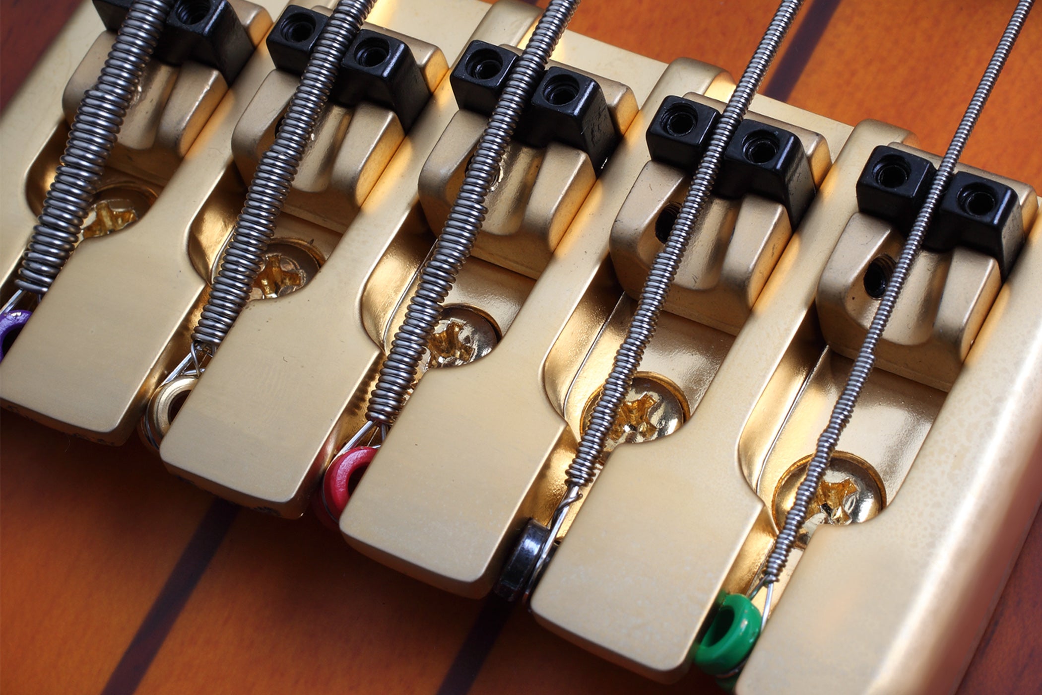 Schecter STILETTO-STU-5-HSN Honey Satin 5 String Bass with EMG HZ Pickups 2720-SHC