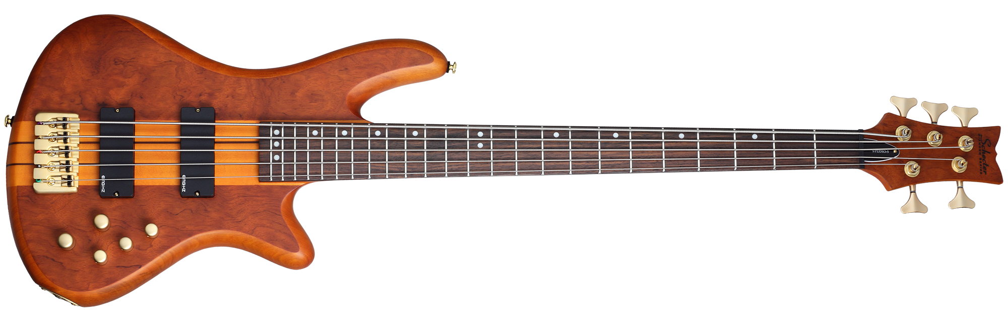 Schecter STILETTO-STU-5-HSN Honey Satin 5 String Bass with EMG HZ Pickups 2720-SHC
