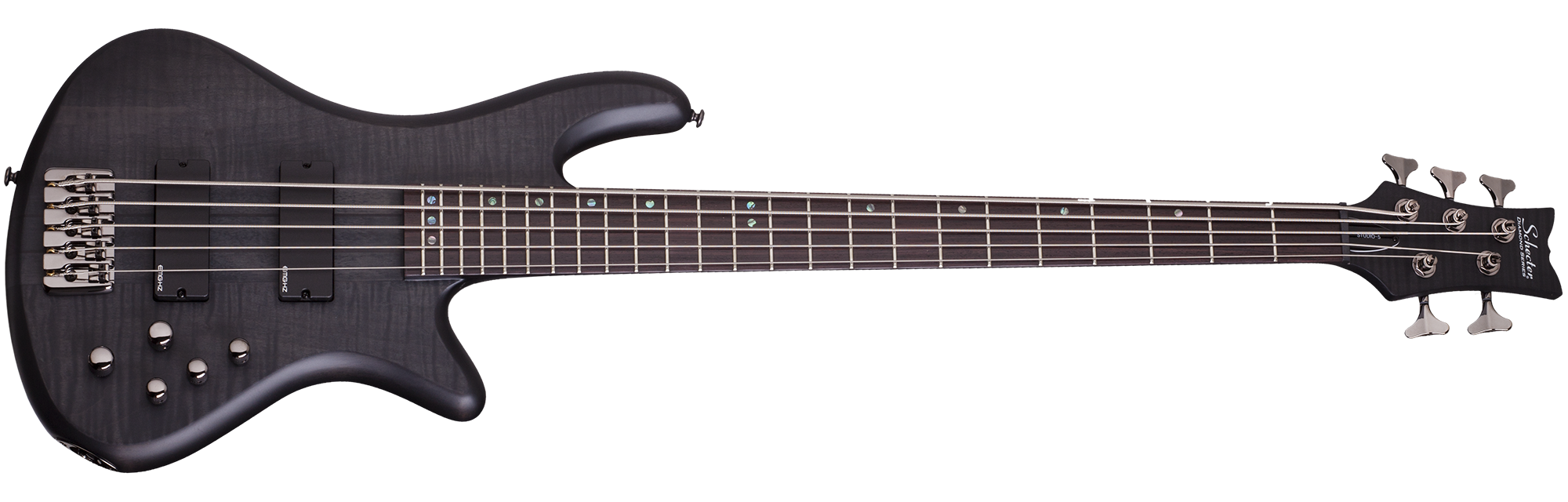 Schecter STILETTO-STU-5-STBLS See Thru Black 5 String Bass with Schecter STILETTO-STU-5-STBLS See Thru Black 5 String Bass with