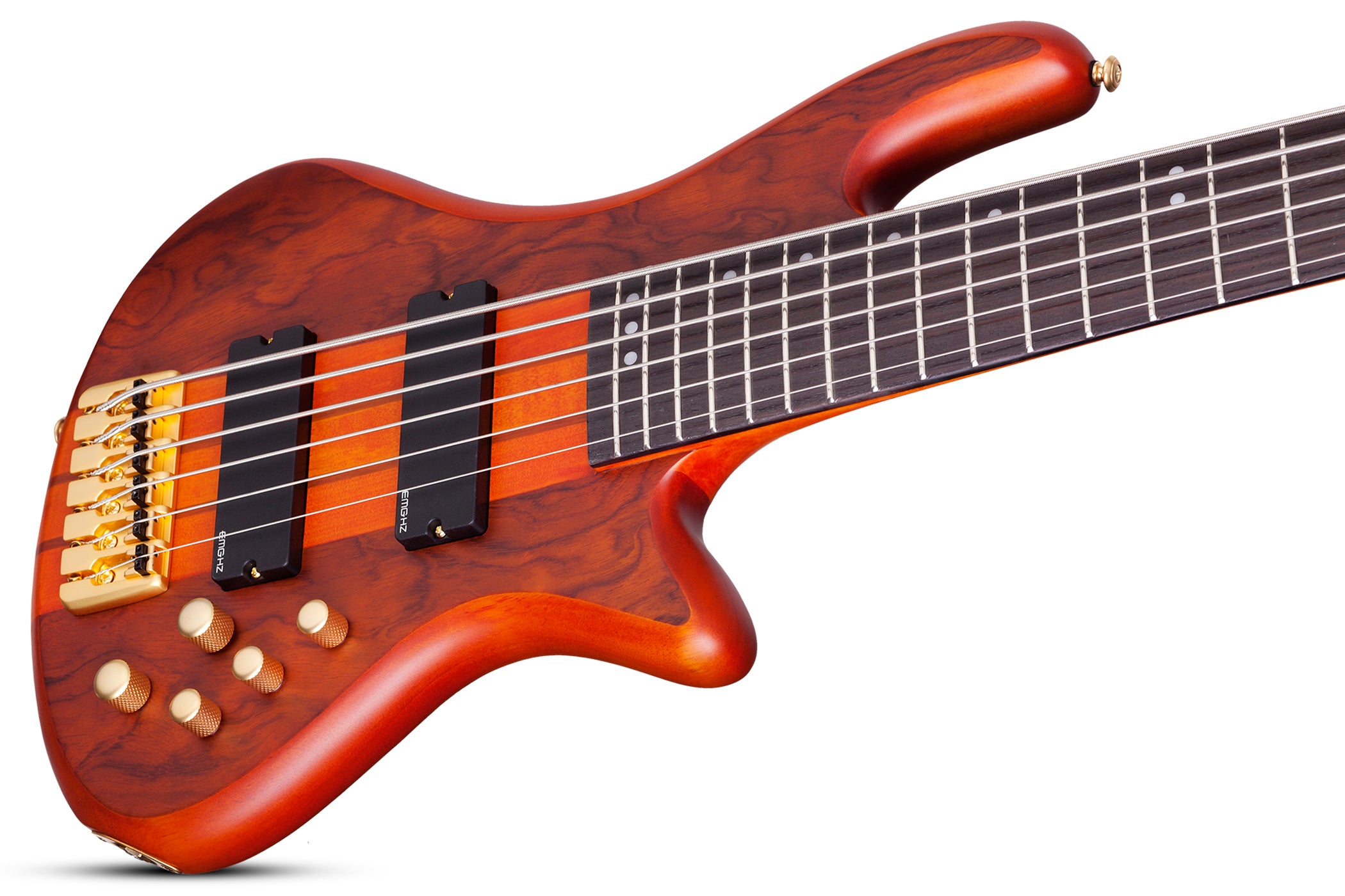 Schecter Stiletto Series STILETTO-STU-6-HSN Honey Satin 6 String Bass with EMG-HZ Pickups 2730-SHC