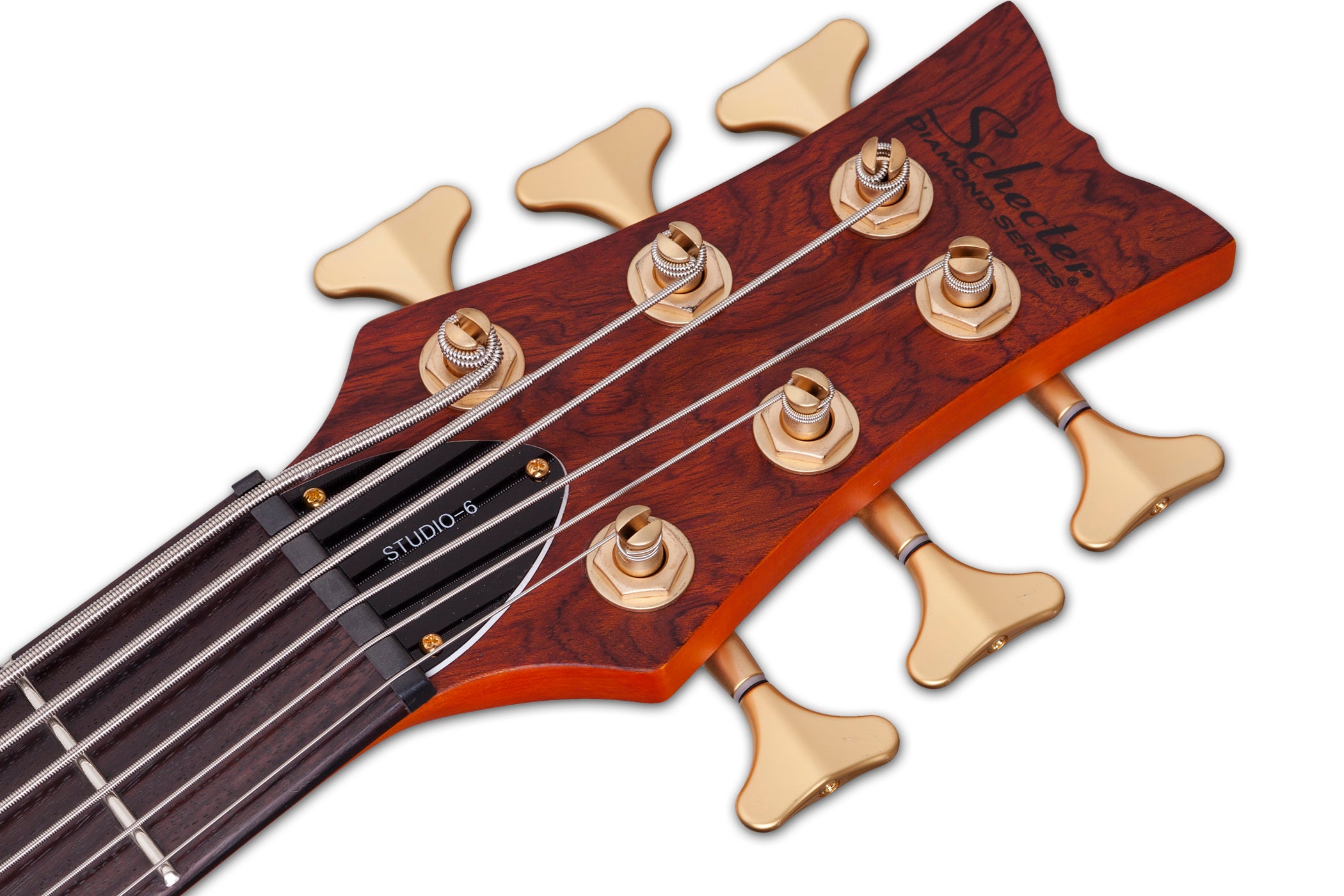 Schecter STILETTO-STU-6-LH-HSN Honey Satin 6 String Bass with EMG HZ Pickups 2790-SHC