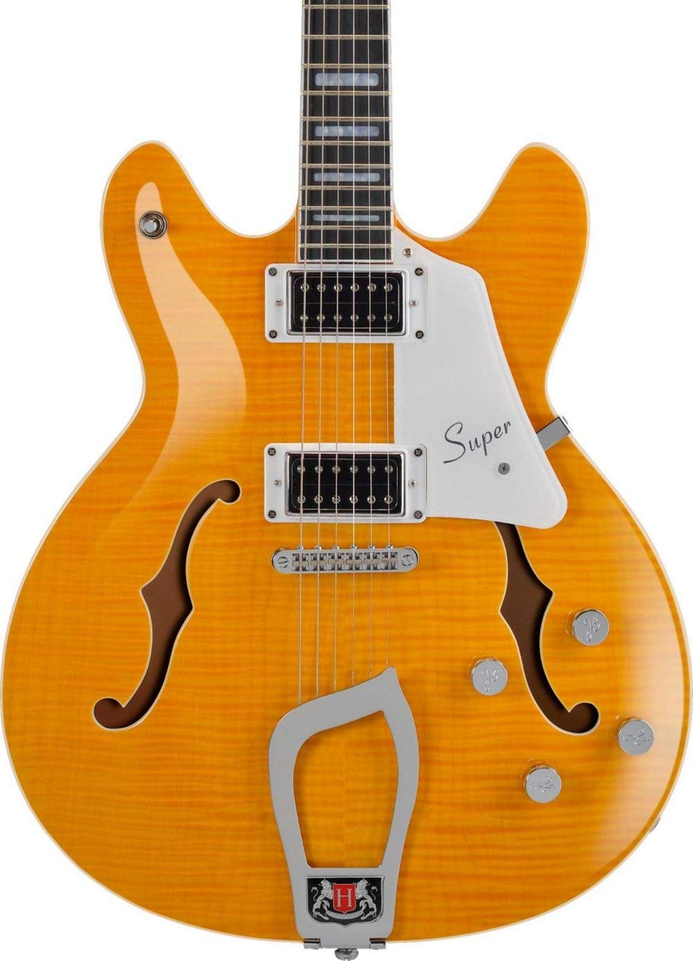 Hagstrom Super Viking Series 6 String Hollowbody Electric Guitar in Dandy Dandelion SUVIK-DDL