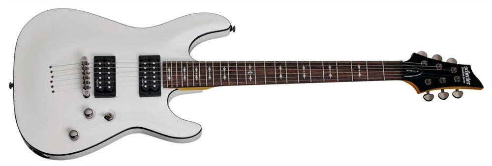 Schecter Omen Series OMEN-6-WHT Vintage White Guitar with Schecter Diamond Plus Vintage White 2061-SHC