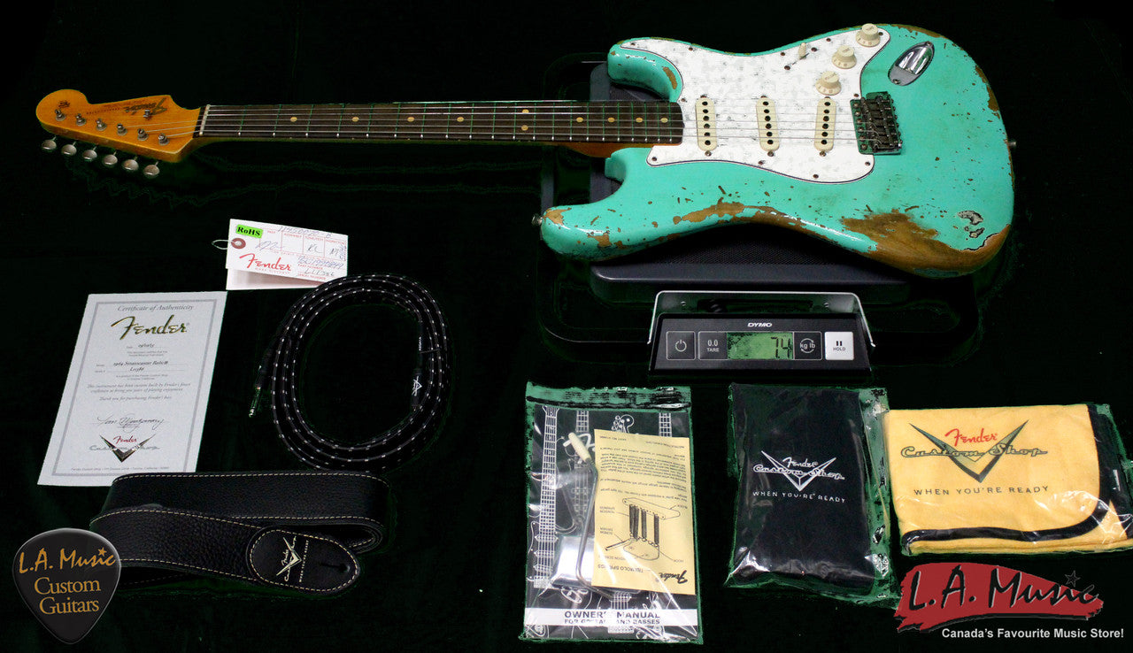 Fender Custom Shop L-Series 1964 Stratocaster Super Heavy Relic Sea Foam Green Rosewood 9231990849 - Serial Number - L11386 - L.A. Music - Canada's Favourite Music Store!