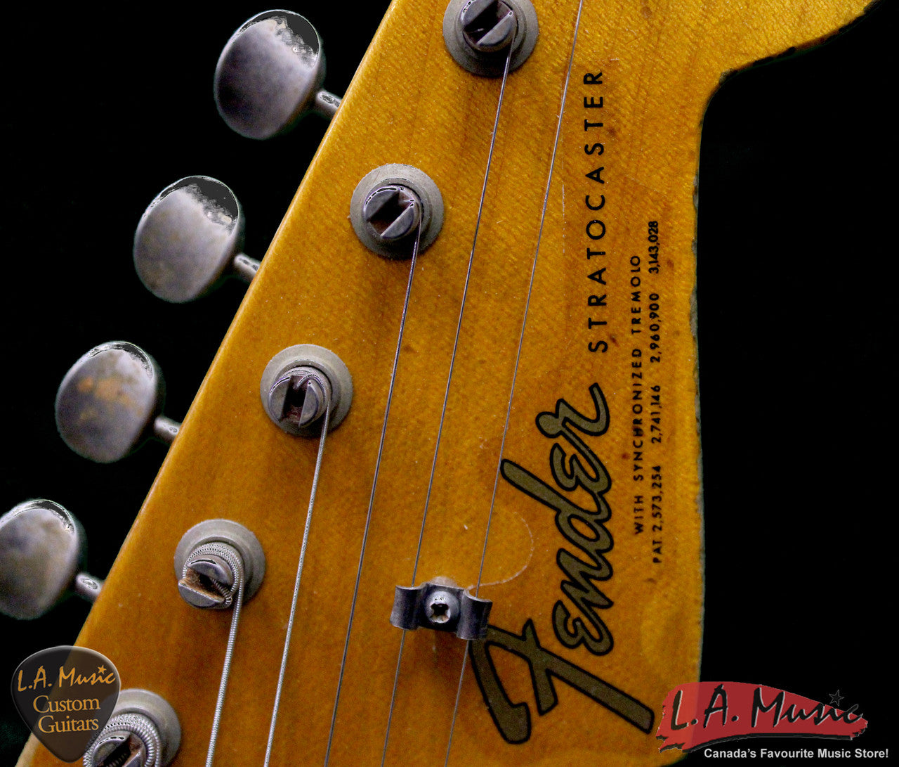 Fender Custom Shop L-Series 1964 Stratocaster Super Heavy Relic Fiesta Red Rosewood 9231990840 - Serial Number - L10634 - L.A. Music - Canada's Favourite Music Store!