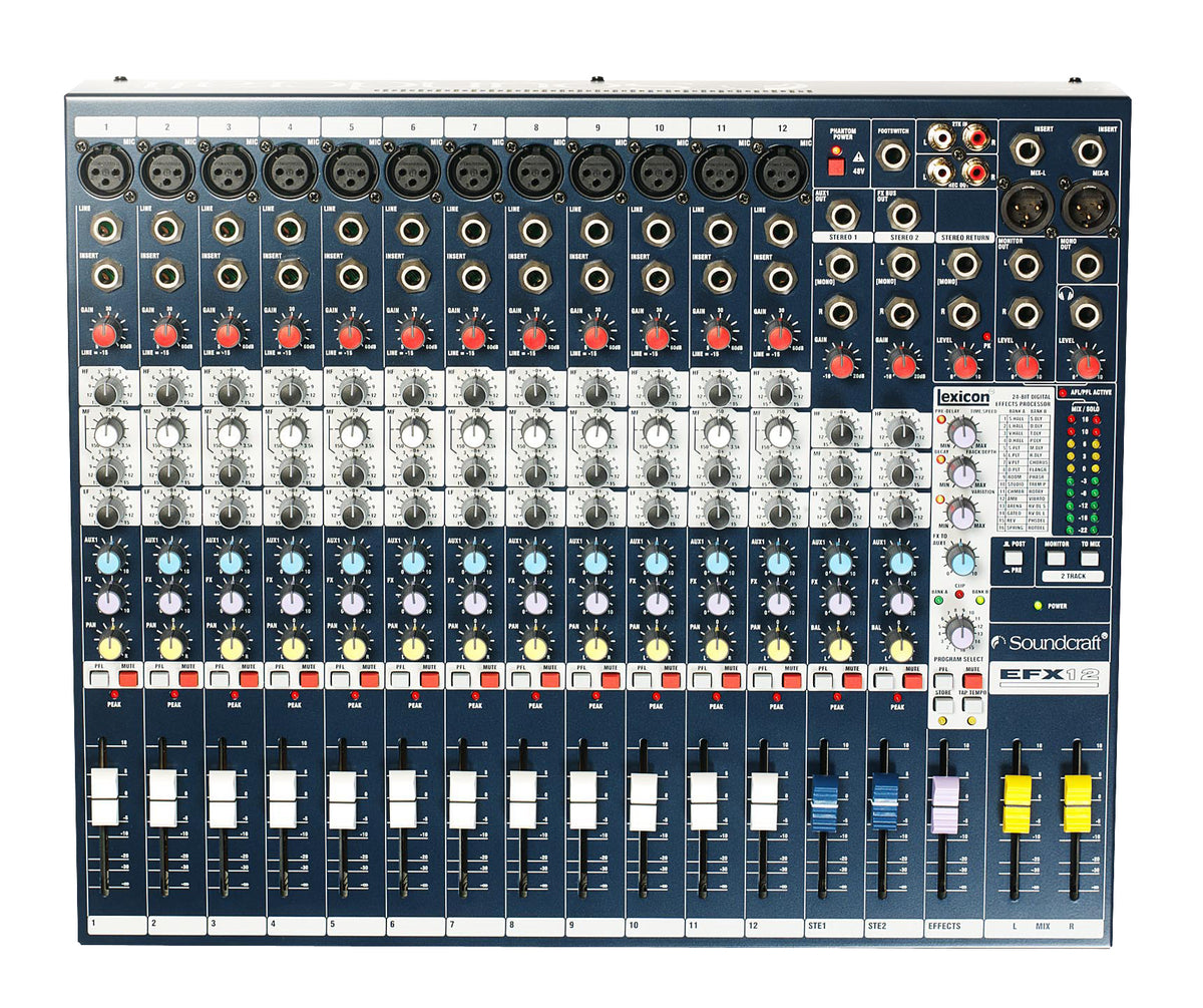 Soundcraft EFX12 12-Channel Mixer with Lexicon Effects — L.A. Music