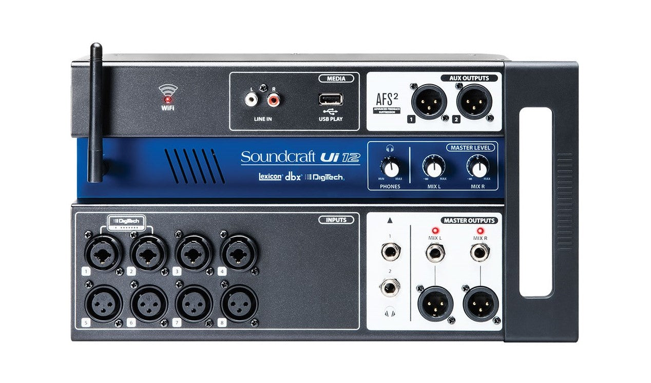 Soundcraft 12-Input Remote-Controlled Digital Mixer UI-12-US