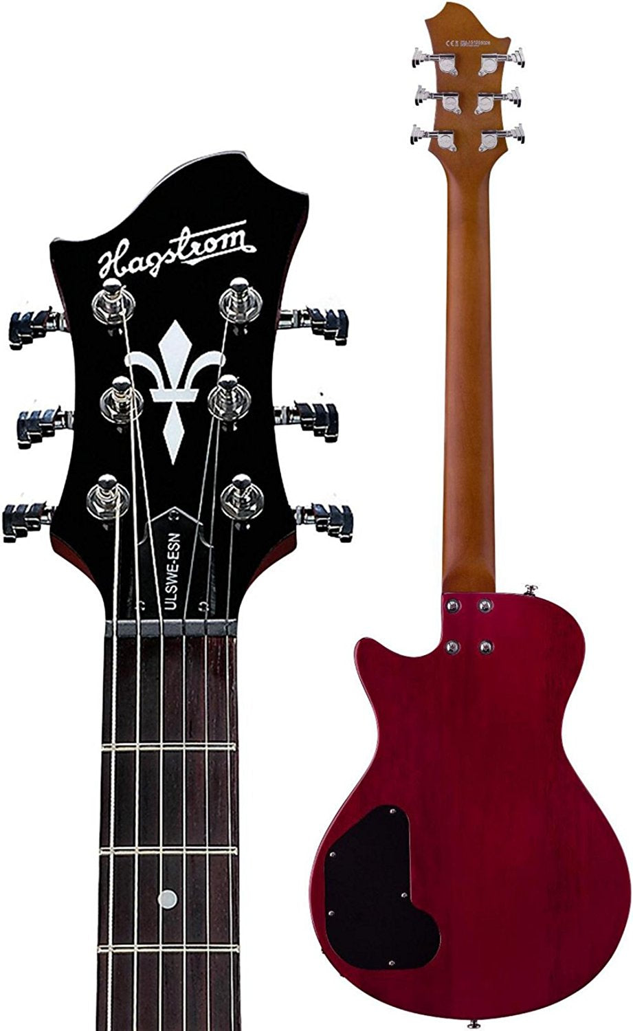 Hagstrom Ultra Swede ESN 6 String Electric Guitar - Transparent Wild Cherry ULSWE-ESN-WCT