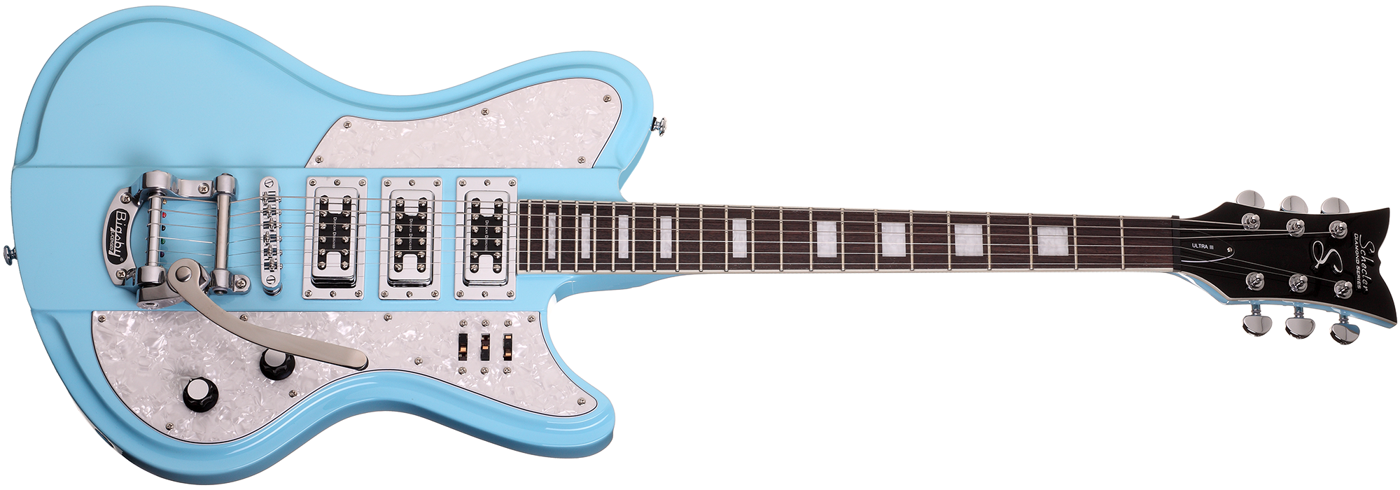 Schecter ULTRA-III-VBL Vintage Blue Guitar w Duncan Designed FG 101 3155-SHC