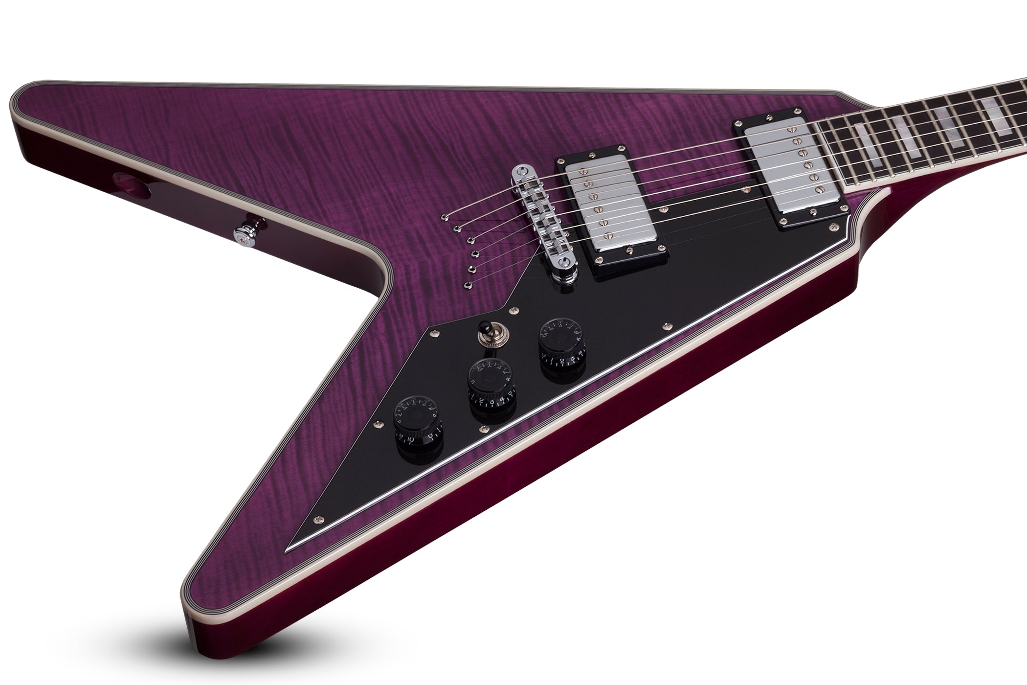 Schecter V-1 Custom Electric Guitar Trans Purple 654-SHC