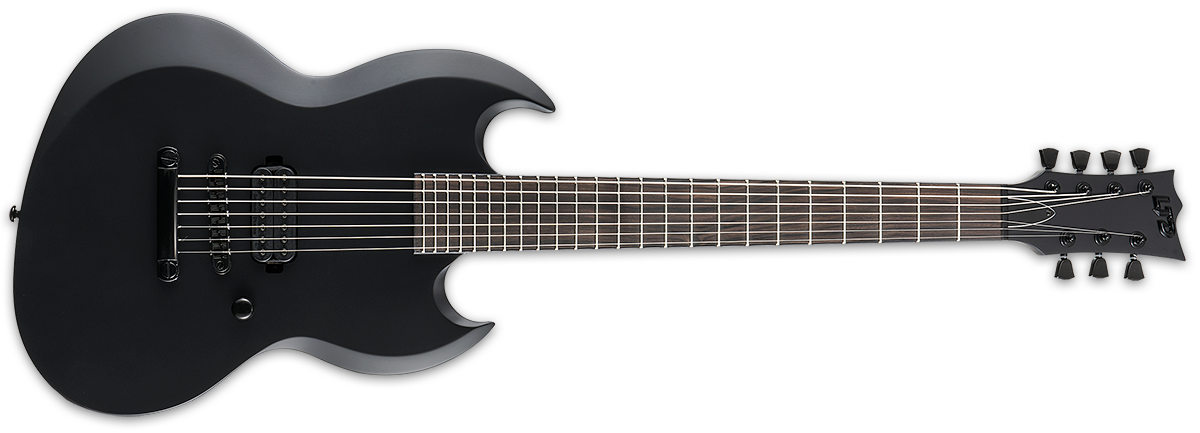 ESP LTD VIPER-7 BLACK METAL BARITONE 7 STRING ELECTRIC GUITAR BLACK SA