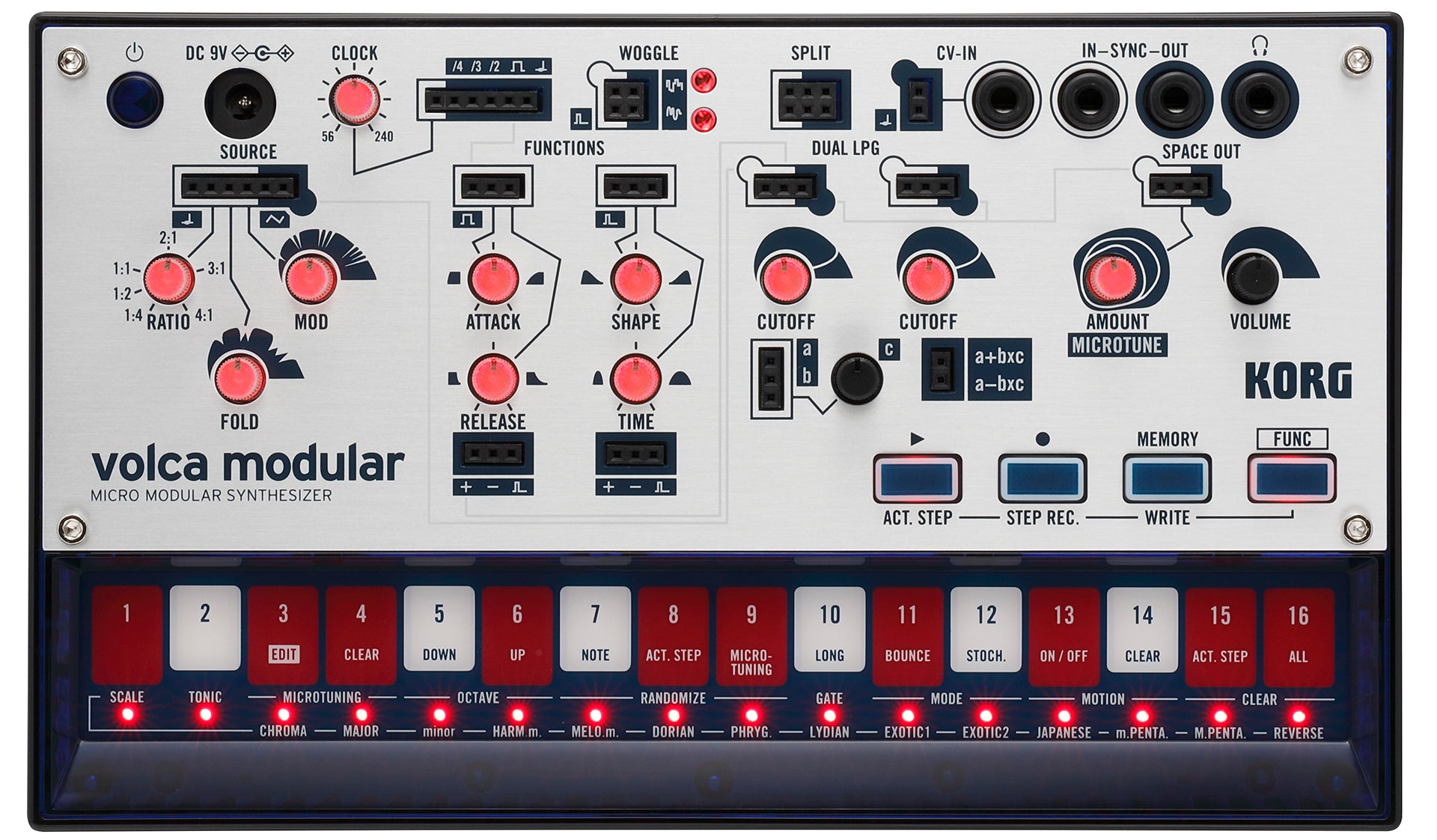 Korg Micro-Modular Synth with multi patch points VOLCAMODULAR