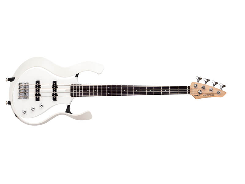 Vox Starstream 2S Electric Bass With Gigbag, White VSB2SWH