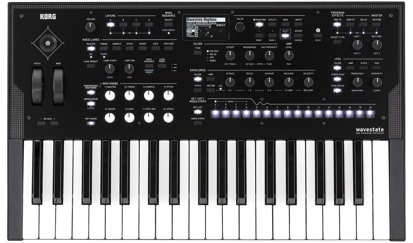 Korg 37 key Wave Sequencing Synthesizer WAVESTATE