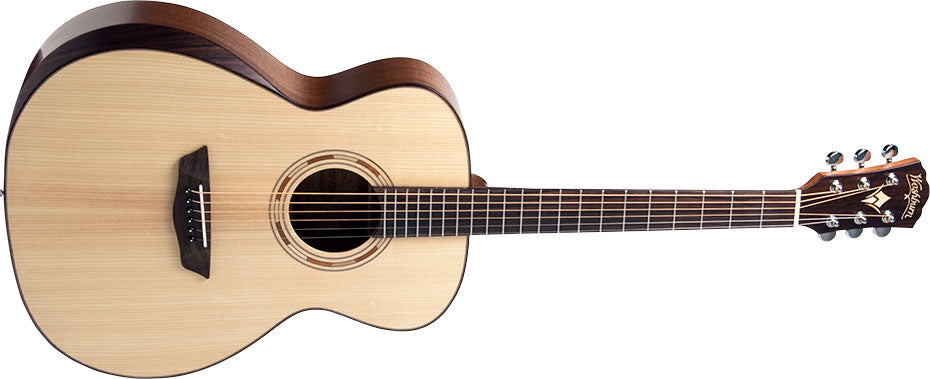 Washburn WCG10SENS Comfort Deluxe Natural Gloss Grand Auditorium cutaway electric Solid Sitka Spruce Rosewood