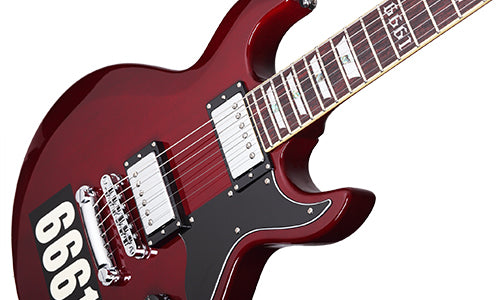 Schecter ZV-CST-REISSUE-STC ZACKY VENGEANCE ARTIST SIGNATURE See Thru Cherry 26-SHC