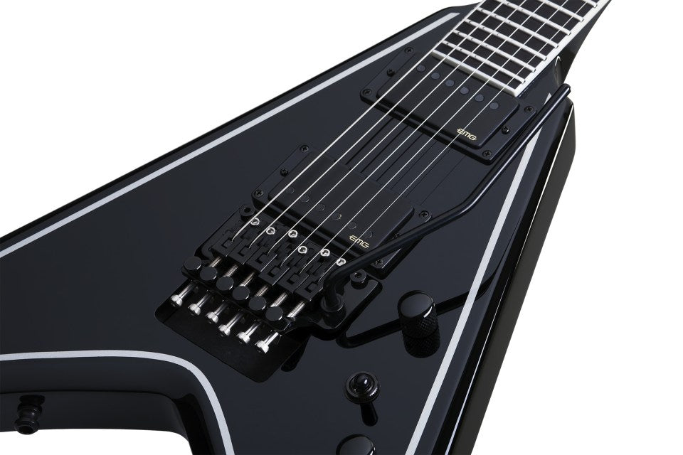 Schecter Ravendark FR Abbath Signature W/ Floyd Rose Tremolo Gloss Black 6 String Solid-Body Electric Guitar 287-SHC