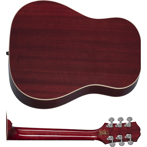 Epiphone Inspired by Gibson Slash J-45 All Solid Wood Acoustic Electric Vermillion Bursttom HardShell Case EISLASH45VMNH