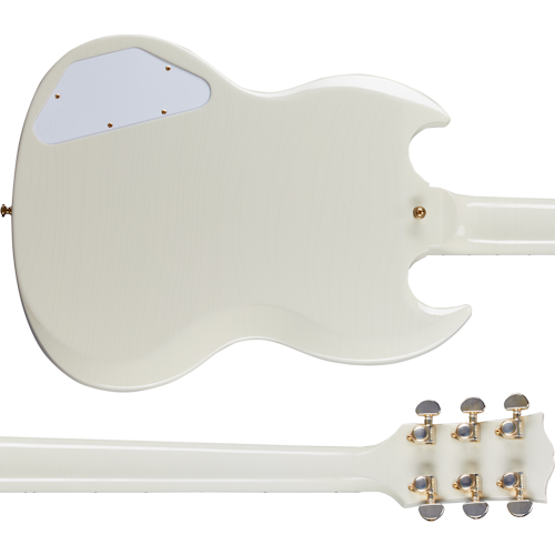 Gibson Custom Shop Murphy Lab 1963 Les Paul SG Custom With Maestro Vibrola Classic White Ultra Light Aged - Classic White SGC63ULCWGM