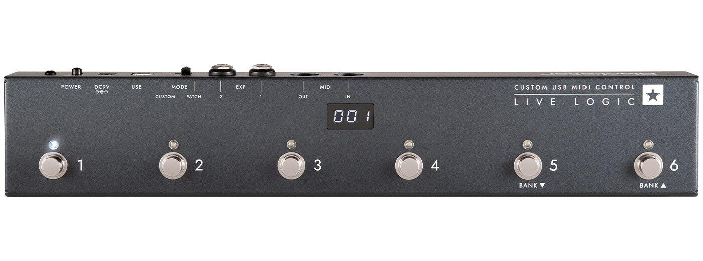 Blackstar LIVE LOGIC 6-button MIDI Footcontroller LIVLOGICMIDI