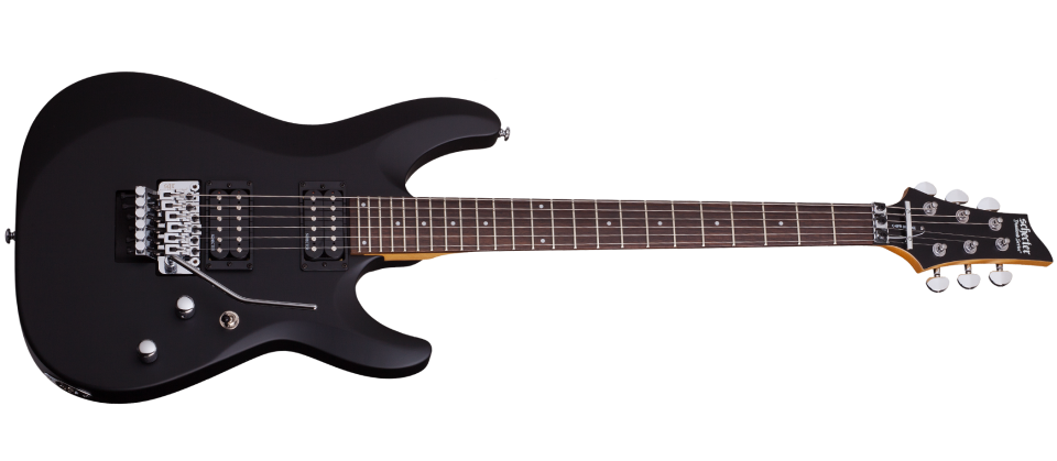 Schecter C-6-FR-DELUXE-SBK Satin Black Guitar w FR with Schecter Schecter C-6-FR-DELUXE-SBK Satin Black Guitar w FR with Schecter