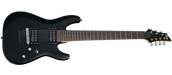 Schecter C-7-DELUXE-SBK Satin Black 7 String Guitar with Schecter Diamond Plus 437-SHC
