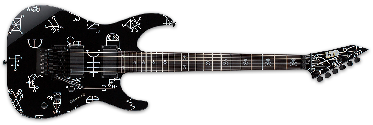 ESP LTD Kirk Hammett Demonology Guitar w/ Tombstone Hard Shell Case