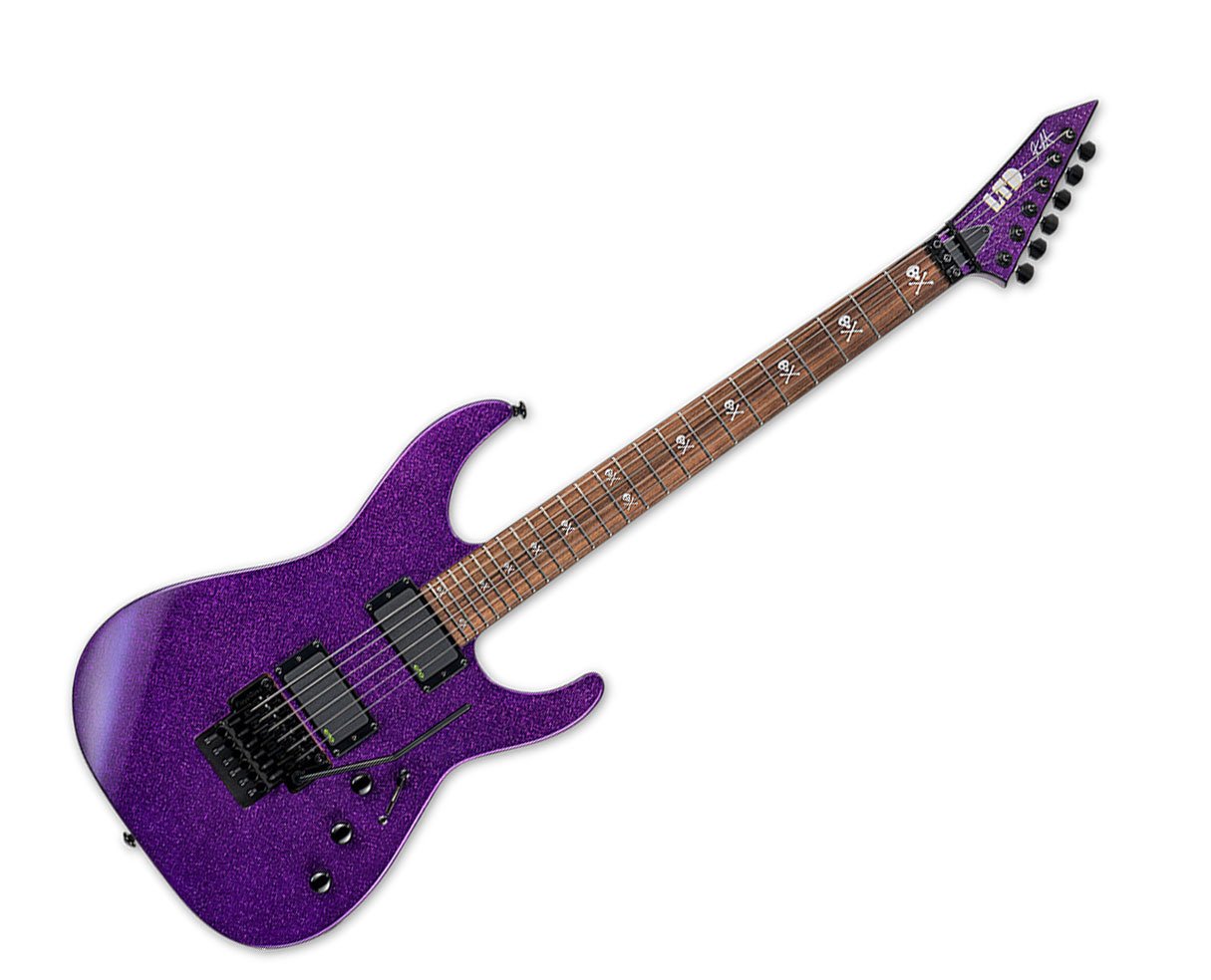 ESP LTD LKH602PSP Kirk Hammett KH-602 KH602 PURPLE SPARKLE W/ HARD SHELL CASE