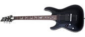 Schecter LEFT HANDED DAMIEN PLATINUM DAMIEN-PLAT-6-LH-SBK Satin Black Guitar with EMG 81, 85 Pickups 1182-SHC