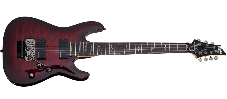 Schecter DEMON-7-FR-CRB Crimson Burst 7 String Guitar with FR and