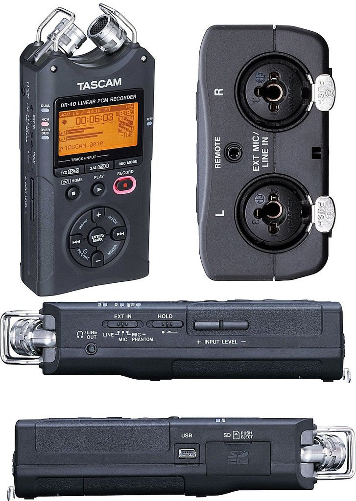 TASCAM DR-40 HANDHELD 4-TRACK RECORDER