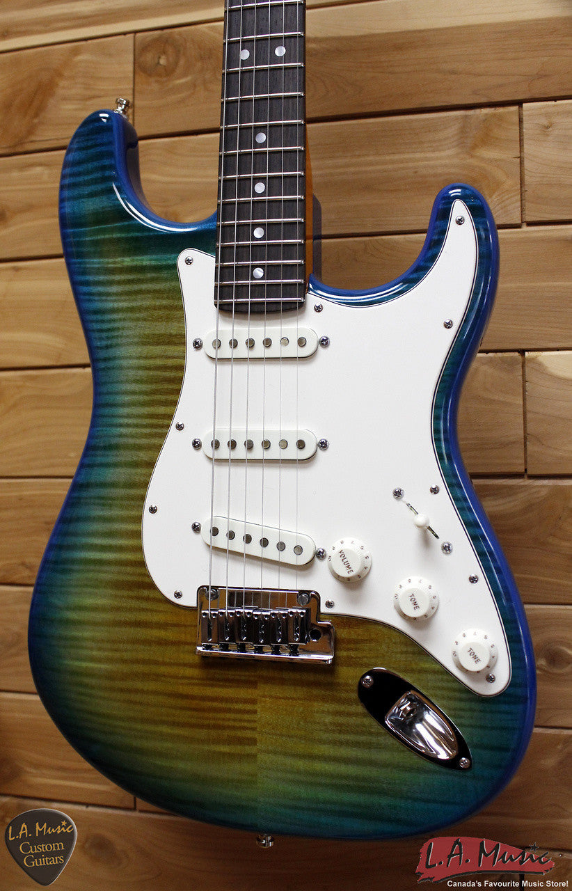 Fender Custom Shop AMER CUST STRAT FMT RW - GRN/YLW FADE 9231006867 - L.A. Music - Canada's Favourite Music Store!