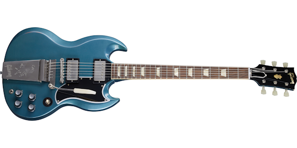Gibson Custom Shop Murphy Lab 1964 SG Standard With Maestro Vibrola Pelham Blue Light Aged - Pelham Blue SGSR64LAAPNM