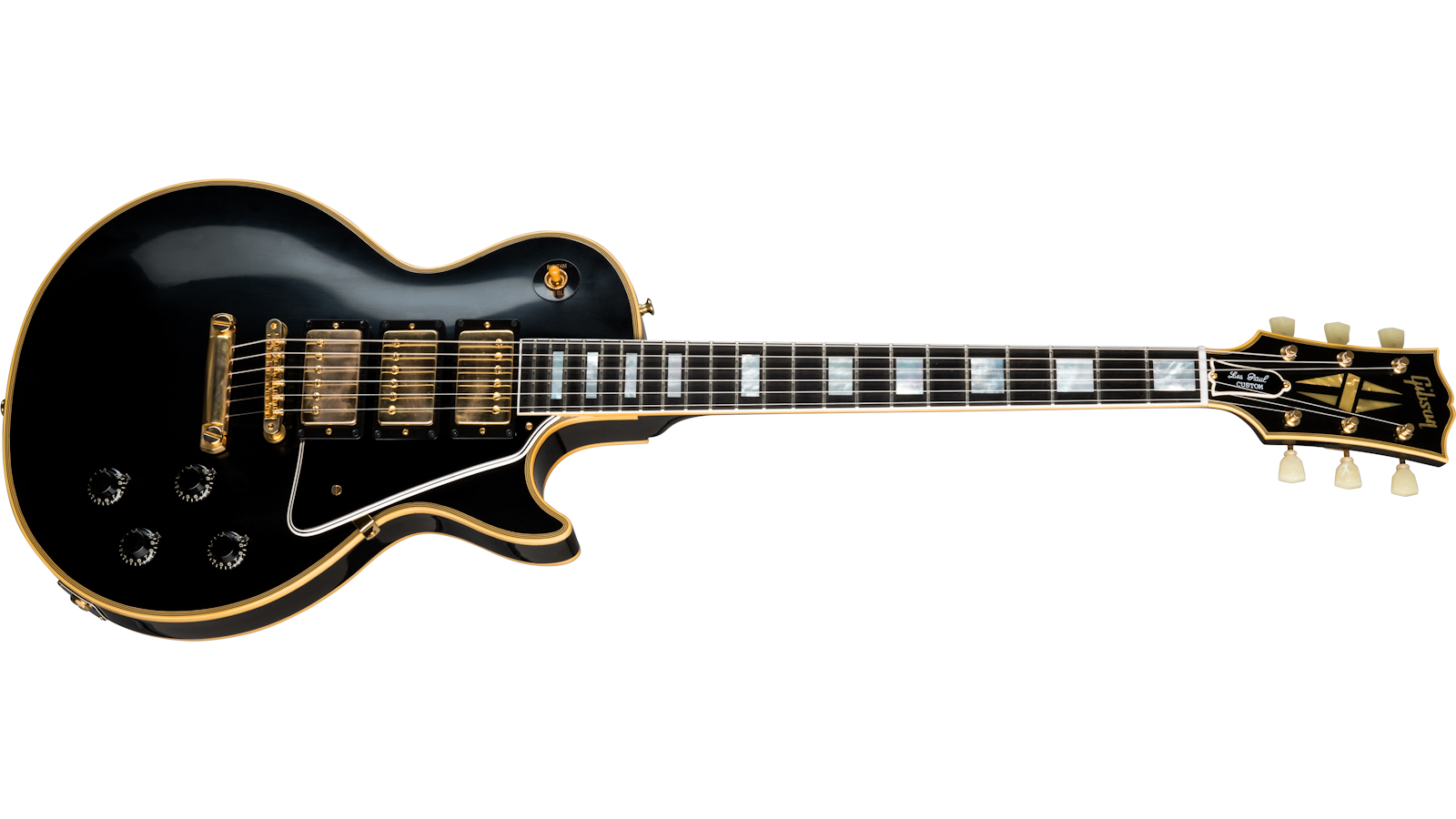 Gibson Custom Shop 1957 Les Paul Custom Reissue 3 Pickup VOS LPB357VOEBGH SERIAL NUMBER 7 1828 - 9.8LBS