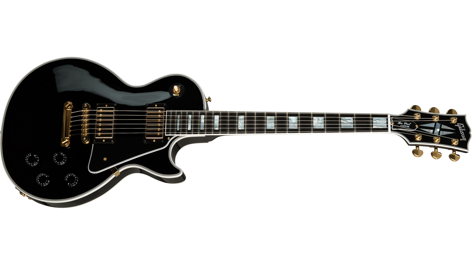 Gibson Custom Shop Les Paul Custom w/ Ebony Fingerboard Gloss Ebony LPCE-EBGH