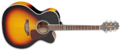 Takamine GJ72CE-BSB Jumbo Cutaway Acoustic-Electric Guitar, Sunburst