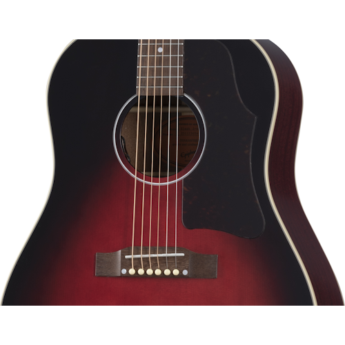 Epiphone Inspired by Gibson Slash J-45 All Solid Wood Acoustic Electric Vermillion Bursttom HardShell Case EISLASH45VMNH